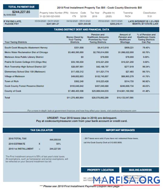 Realistic USA COOK COUNTRY ELECTRONIC BILL utility bill Word and PDF template